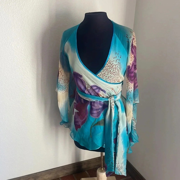 Silk Female Sybile &‎ Marilyne wrap Top - Picture 1 of 4